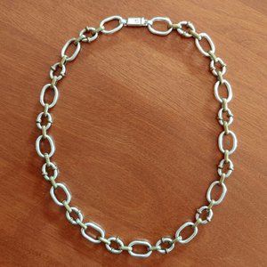 Vintage Sterling Link Necklace *repair needed
